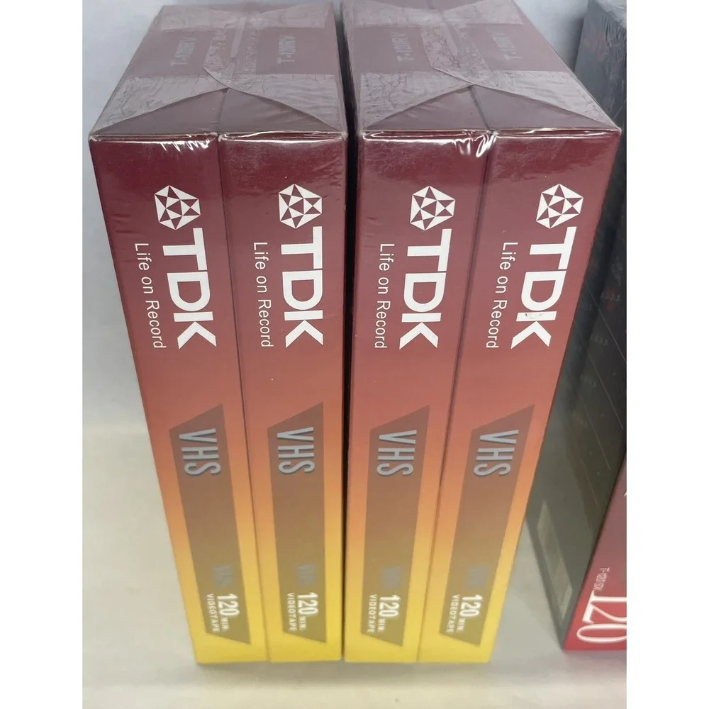LOT of 9 Premium Grade T-120‎ 6 Hour VHS Tapes- 3 Sony, 2 JVC 4 TDK NEW